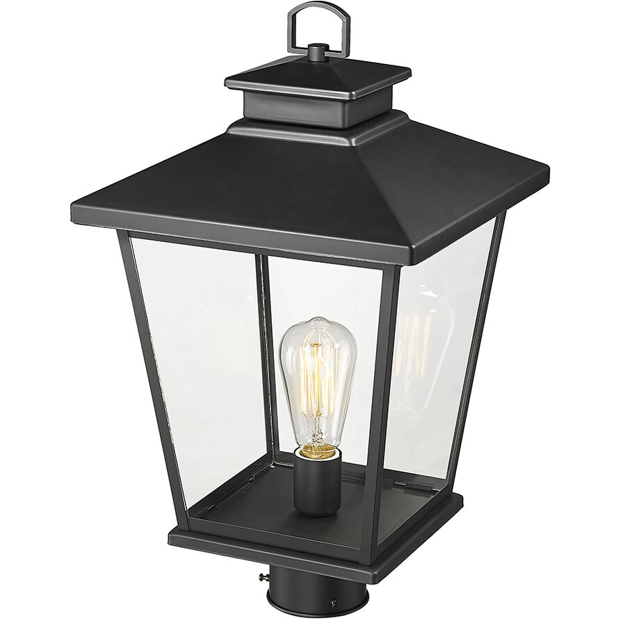 Bellmon 1 Light 19.5 inch Powder Coated Black Outdoor Post Lantern